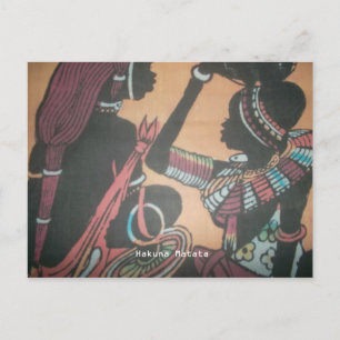 Maasai Tradition and Culture Pattern Art Design Postcard