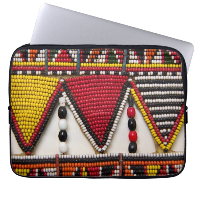 Maasai Tribal Beadwork Laptop Sleeve (Front)