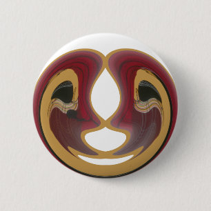 Maasai Tribal Whirl Art Print 6 Cm Round Badge