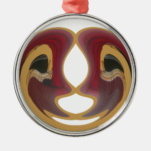 Maasai Tribal Whirl Art Print Metal Tree Decoration