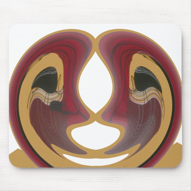 Maasai Tribal Whirl Art Print Mouse Pad (Front)