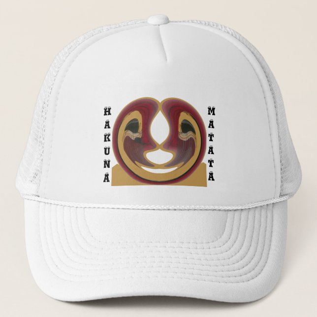 Maasai Tribal Whirl Art Print Trucker Hat (Front)
