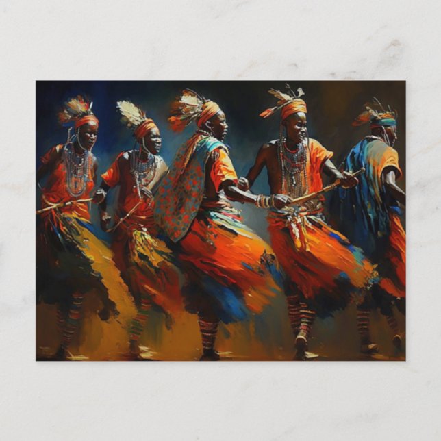 Maasai Warrior Dance Africa Postcard (Front)