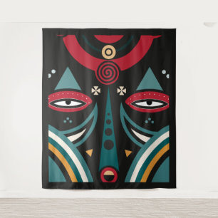 Maasai Warrior Shield Tapestry