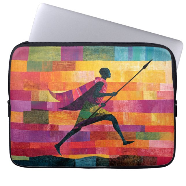 Maasai Warrior's Journey Laptop Sleeve (Front)