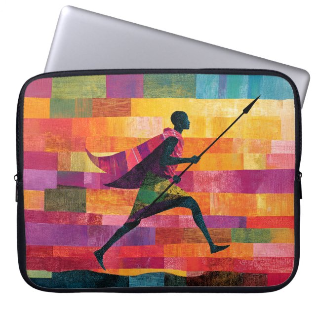 Maasai Warrior's Journey Laptop Sleeve (Front)