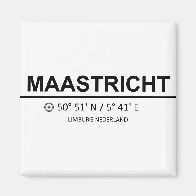 Maastricht Coordinaten - Maastricht Coordinates Magnet (Front)
