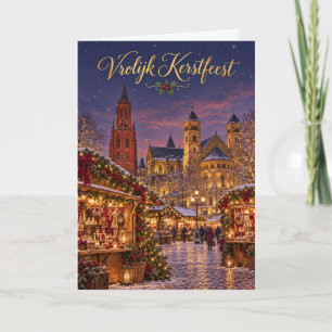Maastricht Kerstmarkt Vrolijk Kerstfeest Holiday Card
