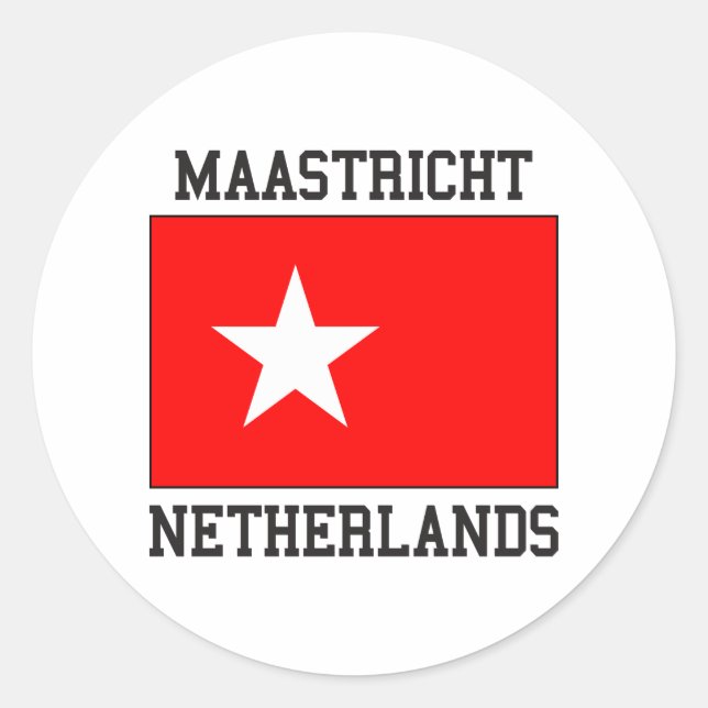 Maastricht Netherlands Classic Round Sticker (Front)