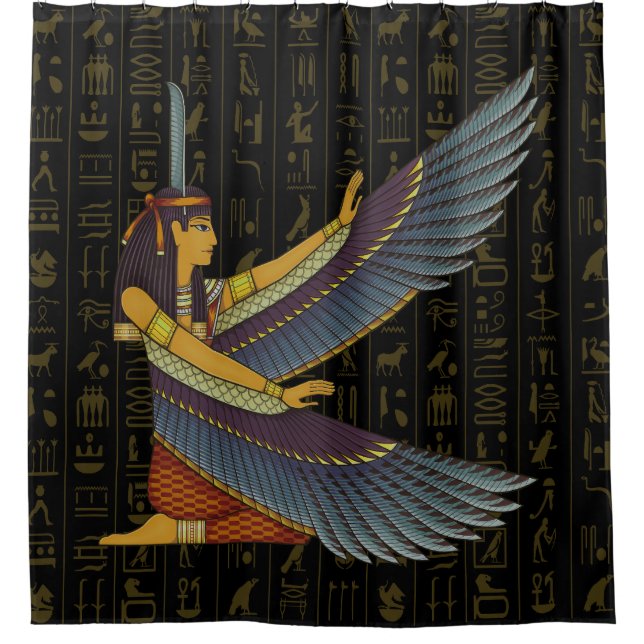 Ma'at Goddess Shower Curtain (Front)