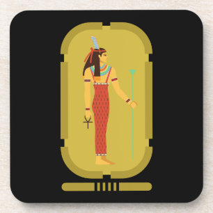 Maat On Gold Cartouche Coaster