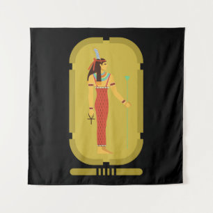Maat On Gold Cartouche Tapestry