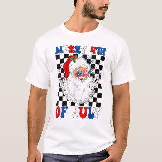 Mab 4th Of July Christmas In July Summer Vacation T-Shirt