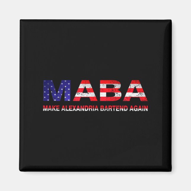Maba Make Aoc Andria Ocasio-cortez Bartend Again U Magnet (Front)