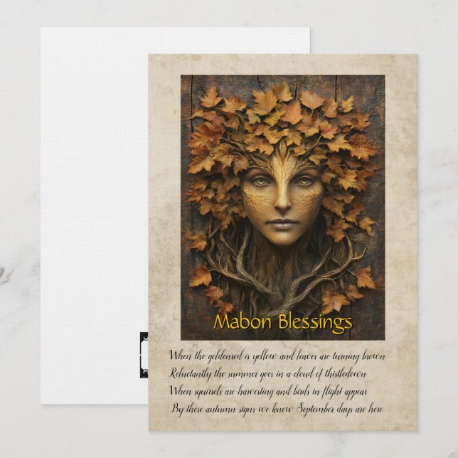 Mabon Autumn Equinox Greeting Card (Front/Back)