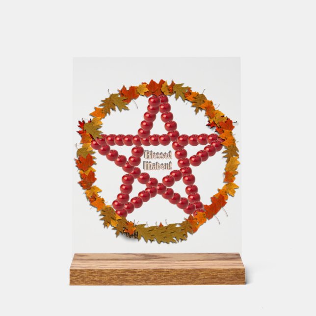 Mabon Pentacle Acrylic Sign (Front)