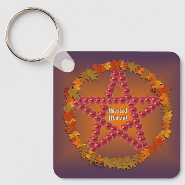 Mabon Pentacle Key Ring (Front)