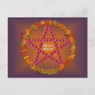 Mabon Pentacle Postcard