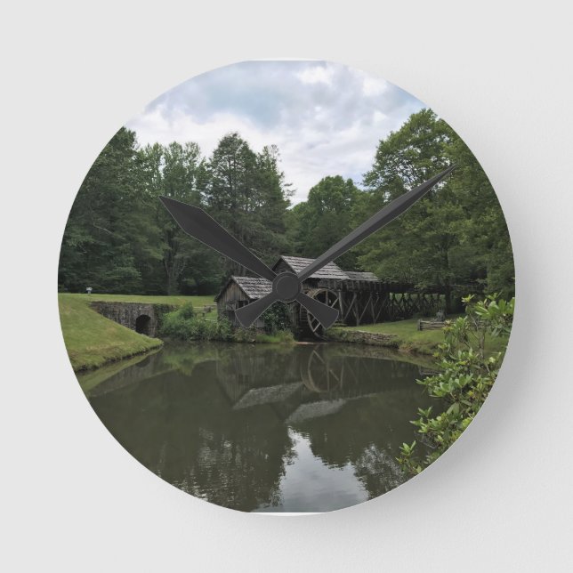 Mabry Mill, Virginia Poster Round Clock (Front)