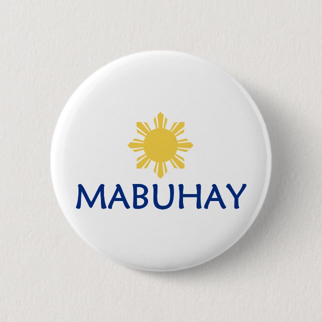 Mabuhay 6 Cm Round Badge (Front)