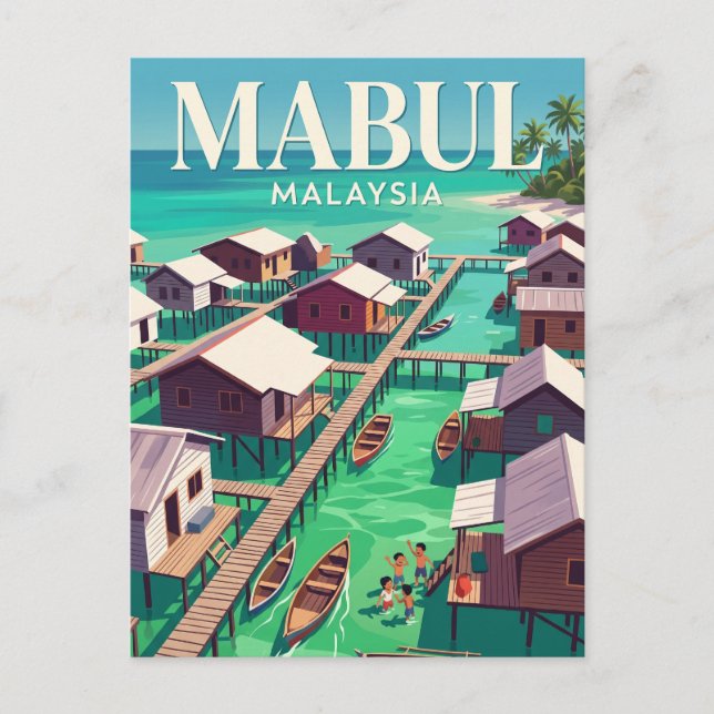 Mabul Island Malaysia Postcard (Front)