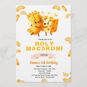 Mac and Cheese Birthday Invitation