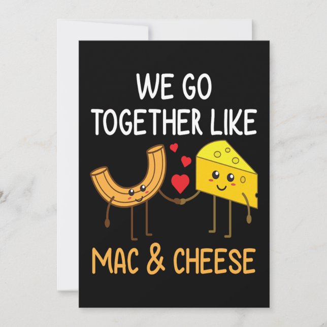 Mac and Cheese Gift Him Her Food Lover Valentine Invitation (Front)