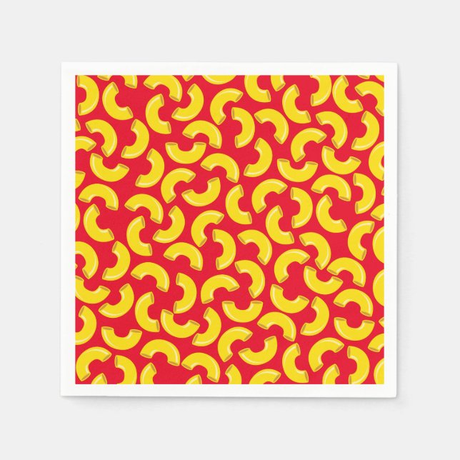 Mac and Cheese Kid 1st Birthday Party Macaroni Napkin (Front)