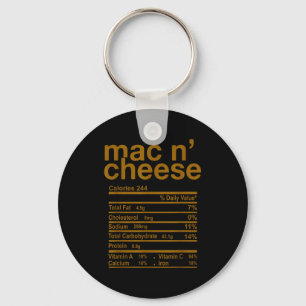 Mac And Cheese Nutrition Facts Funny Thanksgiving Key Ring