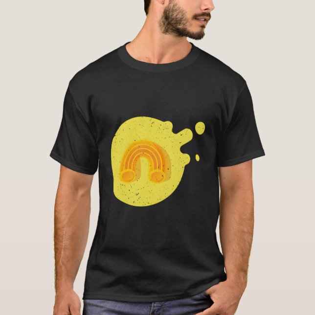 Mac And Cheese Splotch Macaroni T-Shirt (Front)