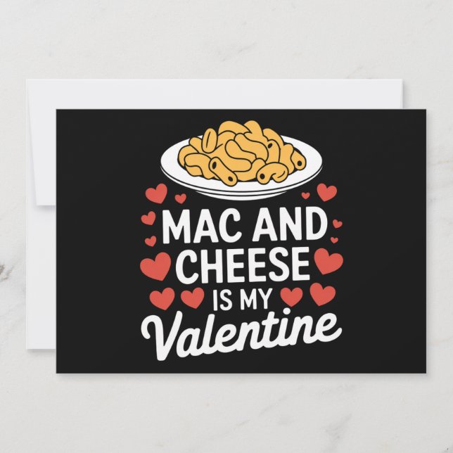 Mac And Cheese Valentine Mac n Cheese Lover Gift Invitation (Front)