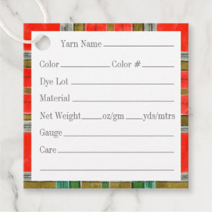 MAC BAIN TARTAN 2" Square Yarn Tags