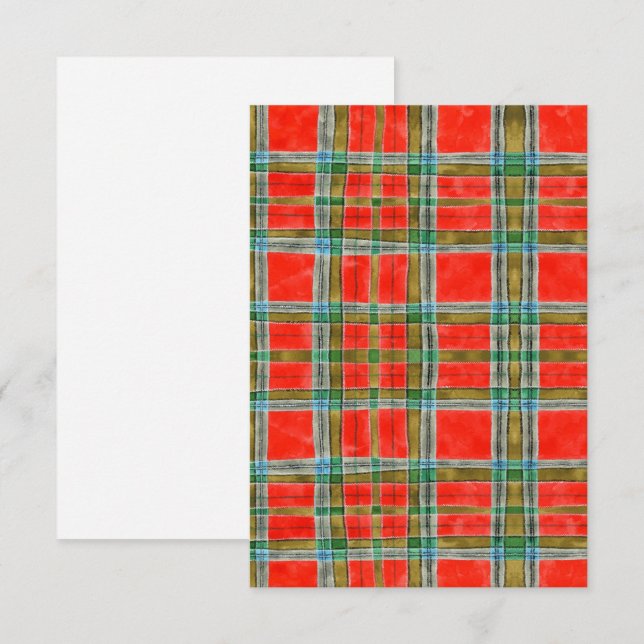 MAC BAIN TARTAN 3.5x5 Flat Card (Front/Back)