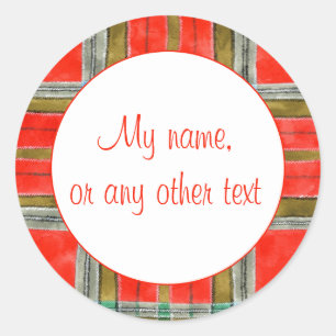 MAC BAIN TARTAN 3" Round Matte Stickers
