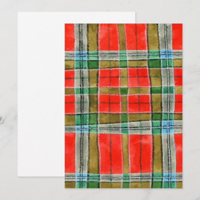 MAC BAIN TARTAN 5x7 Flat Card / Vertical (Front/Back)