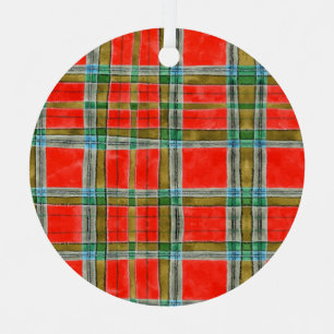 MAC BAIN TARTAN Aluminium Circle Ornament