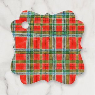 MAC BAIN TARTAN Fancy Square Gift Tags