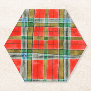MAC BAIN TARTAN Hexagon Paper Coasters