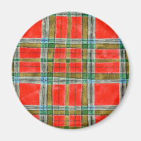 MAC BAIN TARTAN Round Magnet