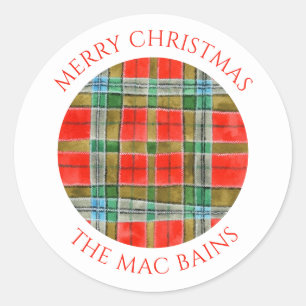 MAC BAIN TARTAN Small Round Envelope Seals