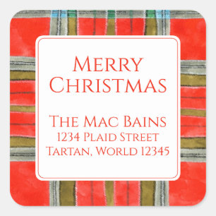 MAC BAIN TARTAN Small Square Address Seals