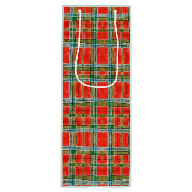 MAC BAIN TARTAN Wine Gift Bag (Front)
