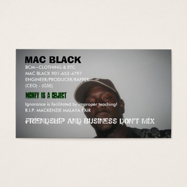 MAC BLACK, BCM~CLOTHING & ETC., MAC BLACK ... (Front)