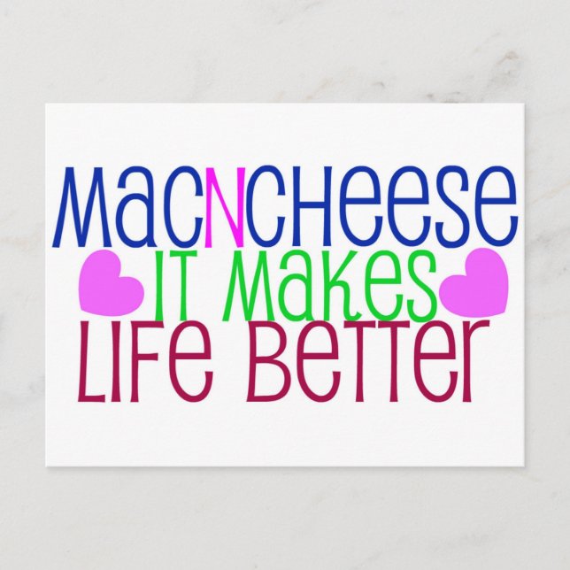 Mac & Cheese Life Postcard (Front)