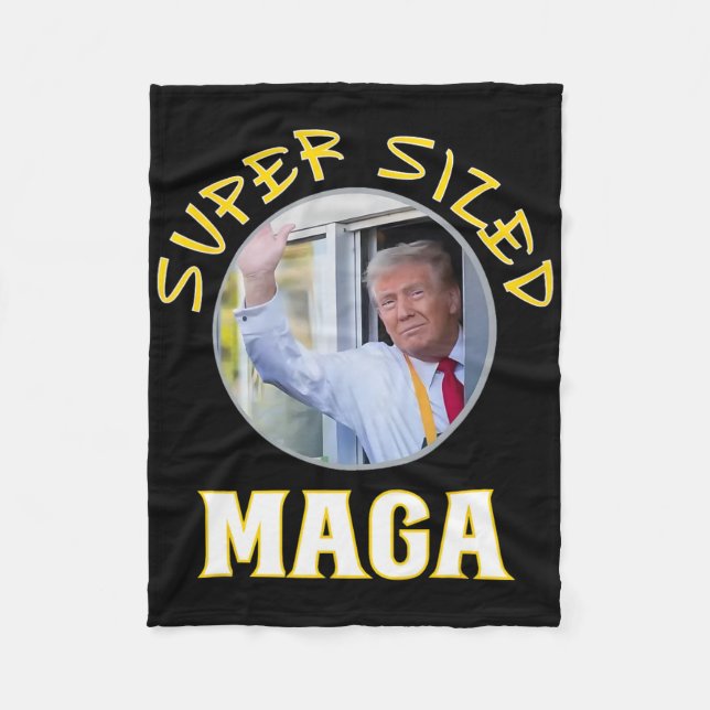 Mac Daddy Trump Vance 2024 Makes French Fries  Fleece Blanket (Front)