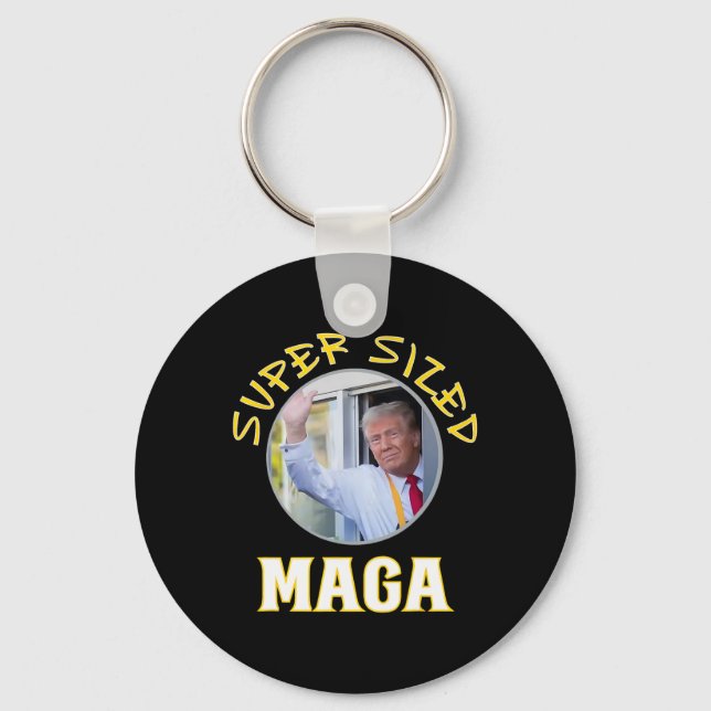 Mac Daddy Trump Vance 2024 Makes French Fries  Key Ring (Front)
