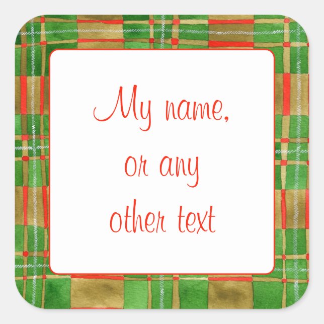 MAC GREGOR TARTAN 3" Square Matte Stickers (Front)