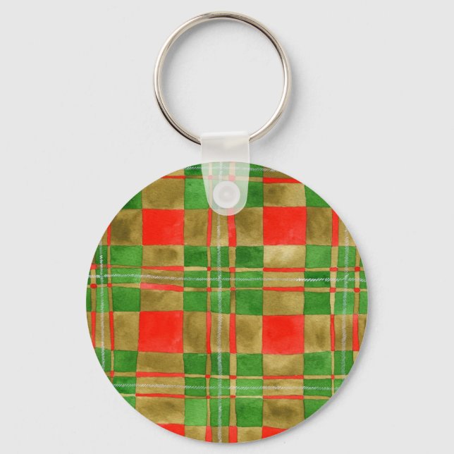 MAC GREGOR TARTAN Aluminium Round Keychain  (Front)