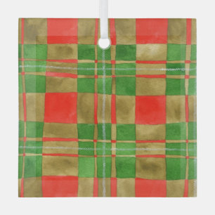 MAC GREGOR TARTAN Glass Square Ornament