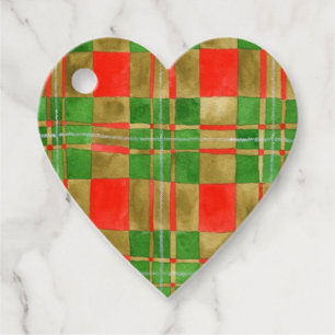 MAC GREGOR TARTAN Heart Shape Gift Tags